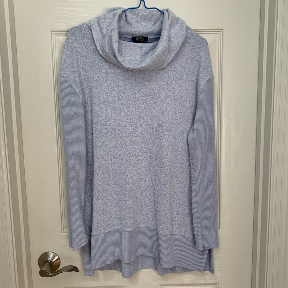 Light Blue Cowl Neck Sweater